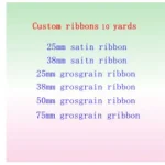 Rubans gros-grain imprimés personnalisés, 10 Yards, pour nœuds de cheveux, matériaux faits à la main, DIY, 1