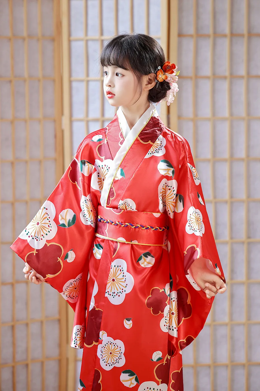 kimono japonais yukata geisha pour enfants, robe de soirée, kimono traditionnel vintage avec obi, nouveauté, costume de cosplay pour filles, peignoir kimono japonais yukata geisha pour enfants, robe de soirée, kimono traditionnel vintage avec obi, nouveauté, costume de cosplay pour filles, peignoir