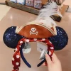 bandeau princesse disney mickey oreille raiponce neige blanche, nœud à paillettes, cerceau pour cheveux, accessoires pour filles, cadeau d'halloween, jack de noël
