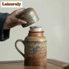 Théière ragoût en céramique de grande capacité de 580ML, bouilloire de poterie isolée pour brassage de thé, pour le bureau et l’extérieur, ensemble de thé Kung Fu Théière ragoût en céramique de grande capacité de 580ML, bouilloire de poterie isolée pour brassage de thé, pour le bureau et l’extérieur, ensemble de thé Kung Fu