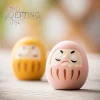 poupée daruma en céramique japonaise, artisanat porte bonheur, ornement de fortune, paysage, décoration de maison, accessoires miniatures, cadeaux