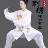 Uniforme de chapelle Tai brodé tête de dragon, tenue d&rsquo;entraînement de la chapelle Ba Duan Jin Tai pour femmes et hommes et costume de performance de Kung Fu
