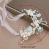 bandeau élégant pour filles, imitation de perles, coiffure pour bébés filles, couronne de fleurs, guirlande de mariée, cerceau de tête, bandeaux de mariage
