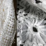 Tissu jacquard texturé pour robe de mariée, compilation blanche, vêtements imbibés, créateur, Ins Photo Tissu jacquard texturé pour robe de mariée, compilation blanche, vêtements imbibés, créateur, Ins Photo