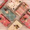 papier d'emballage kfrat de noël, décoration verte de mariage, emballage cadeau, artware, papier d'emballage kraft, vélin, décorations du réveillon du nouvel an
