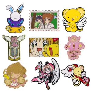Épingles à revers pour sac à dos pour femmes, jolie fille de dessin animé japonais Sakura, broche pour vêtements, Badges métalliques en émail, accessoires de bijoux