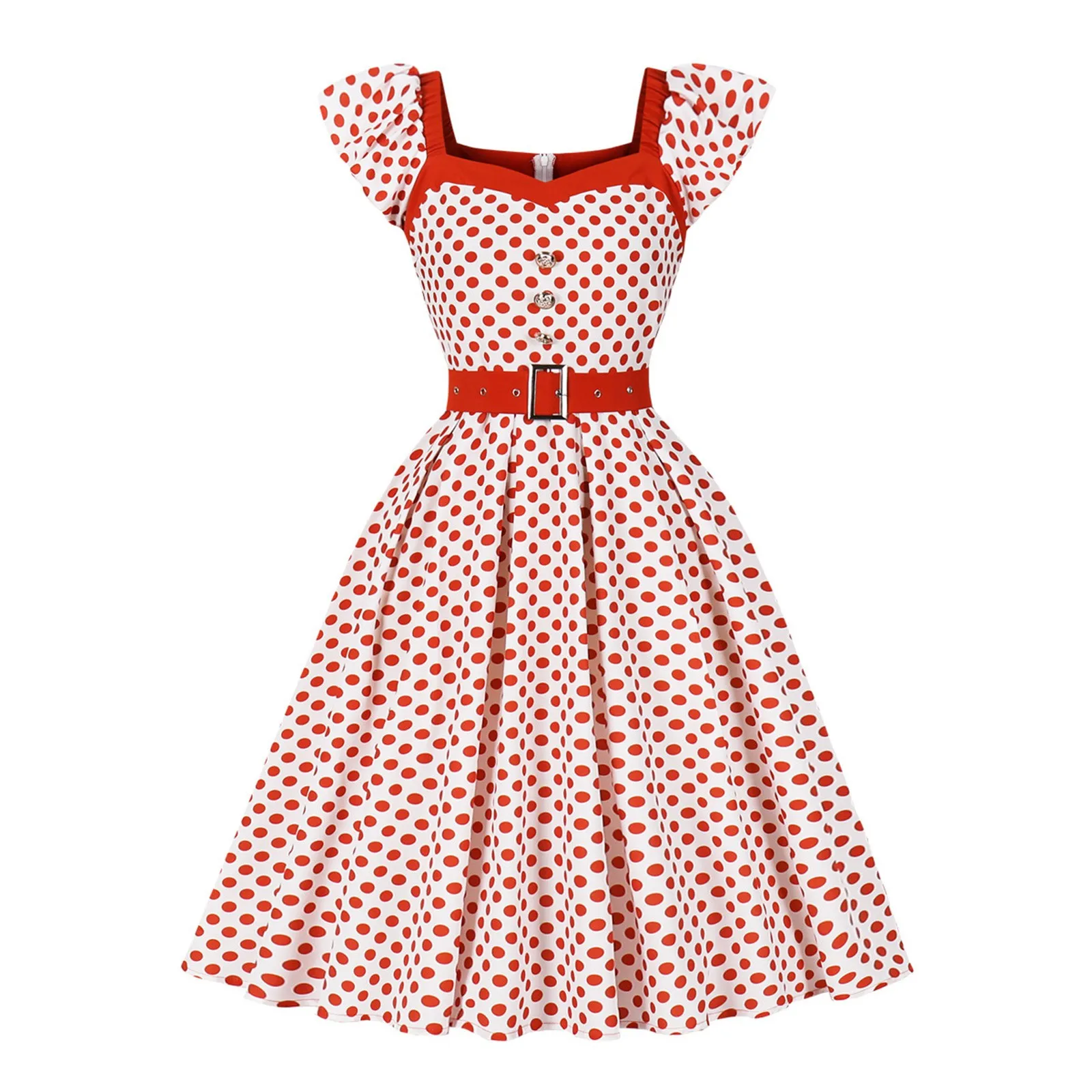 robe vintage kawaii vintage swing une ligne tenue décontractée pour l'été à pois imprimé patchwork élégant tenue de bureau robe de vacances robe vintage kawaii vintage swing une ligne tenue décontractée pour l'été à pois imprimé patchwork élégant tenue de bureau robe de vacances