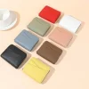 portefeuille court portable en cuir pu, japonais, plusieurs fentes pour cartes, pochette pour pièces de monnaie, fermeture éclair, couleur unie, porte carte d'orgue quotidien