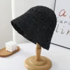 chapeau seau japonais d'été coréen l pays petit bord chapeau de paille polyvalent japonais tissé seau chapeaux plage crème solaire chapeau femmes