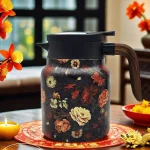 Théière à motif Floral, bouilloire à thé en acier, 1000ml, anti-goutte, bouilloire à thé de cuisine, infuseur à thé, bouilloire familiale