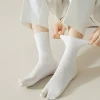 mode style japonais tabi orteil chaussettes pour hommes femmes été fibre deux doigts chaussettes kimono tongs sandale fendu tabi orteil chaussette