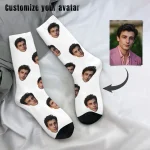Chaussettes personnalisées en forme de visage Chaussettes personnalisées unisexes Chaussettes photo personnalisées Chaussettes photo Chaussettes personnalisées comme cadeaux