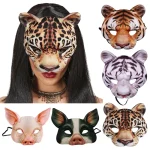 Masque d’Animal 3D Réaliste, Demi-Masque, Tigre, Cochon, Lapin, Léopard, Halloween, Carnaval, ix, Tim ade, Cosplay, Accessoires de Costume Masque d’Animal 3D Réaliste, Demi-Masque, Tigre, Cochon, Lapin, Léopard, Halloween, Carnaval, ix, Tim ade, Cosplay, Accessoires de Costume