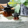 décor de bonsaï d'aquarium de jardin zen, mini statue de pagode, décor de jardin féerique, modèle de construction ancien, décorations de pavillon japonais