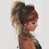 les bandeaux pour femmes sont élastiques à larges bords recouverts de dentelle cheveux cassés fini bandeaux lavés du visage bandanas et couvre chef