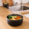 bol ramen en céramique de style japonais délicat, bol à nouilles instantanées simple et exquis, bol à soupe rétro qui ne se décolore pas pour la maison