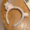 cerceau de cheveux de chat en peluche mignon pour filles, bandeaux d'automne et d'hiver, vêtements de sauna coréens, bandes de sauna de dessin animé, ornements d'accessoires pour cheveux, nouveau