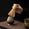 support de fouet matcha vintage, dynastie des chansons japonaises, support chasen en céramique avec spirale émaillée pour la cérémonie du thé