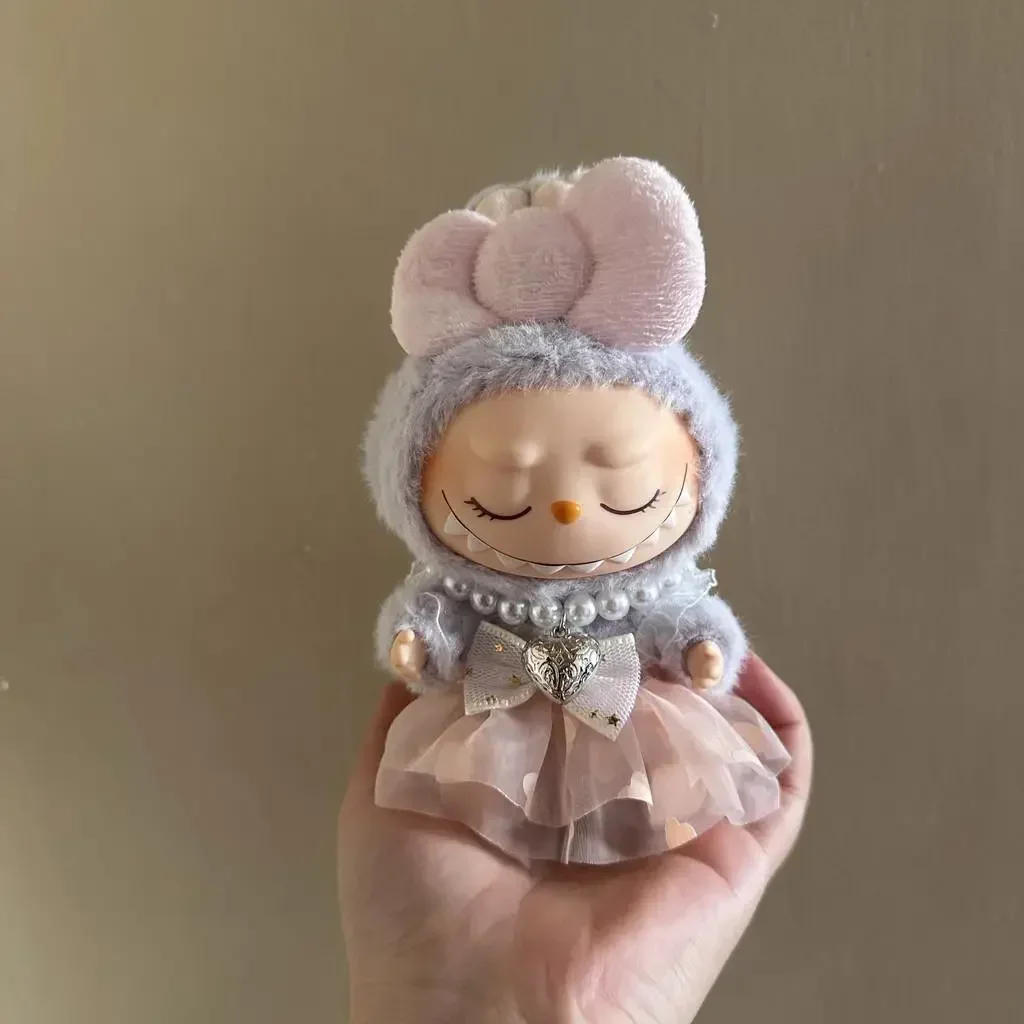 robe pour 17cm labubu mini vêtements de poupée en peluche tenue accessoires pour kpop exo labubu idole v2 arc robe de princesse vêtements cadeau robe pour 17cm labubu mini vêtements de poupée en peluche tenue accessoires pour kpop exo labubu idole v2 arc robe de princesse vêtements cadeau