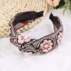 nouveau tissu ethnique bandeau coloré broderie fleur tête lunette croix noué cheveux cerceau femme