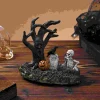 Décoration de paysage d&rsquo;halloween, ornement en résine, Festival fantôme créatif, branche d&rsquo;arbre flétri, décoration de bureau pour la maison