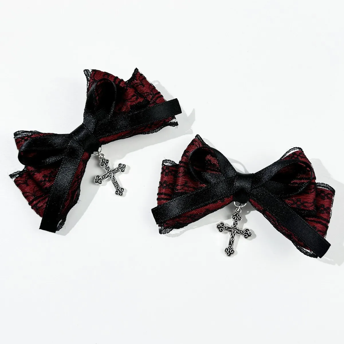 goth cheveux ornements rue exquis gothique nœud papillon pinces à cheveux dentelle arc côté épingles à cheveux polyvalent dressing sombre y2k pinces à cheveux goth cheveux ornements rue exquis gothique nœud papillon pinces à cheveux dentelle arc côté épingles à cheveux polyvalent dressing sombre y2k pinces à cheveux