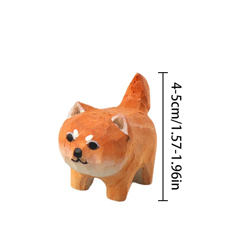 mini chien shiba inu en bois fait à la main, petit chien akita, husky, chat, figurine intensifié, décoration de bureau, artisanat, cadeau, mignon mini chien shiba inu en bois fait à la main, petit chien akita, husky, chat, figurine intensifié, décoration de bureau, artisanat, cadeau, mignon
