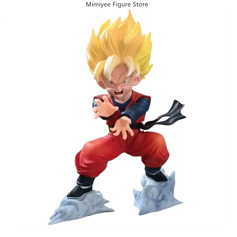 statue de dessin animé dragon ball goten energy blast pose, 19cm, modèle de décoration de bureau statue de dessin animé dragon ball goten energy blast pose, 19cm, modèle de décoration de bureau
