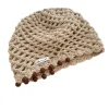 japonais printemps et été simple tissé à la main pull chapeau rue creux perle frangée style ethnique mode tricoté bonnet