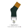 nouvelles couleurs épissées chaussettes de sport rembourrées respirantes chaussettes d'équipage thermiques avec talon renforcé, coupe vent et évacuation de l'humidité