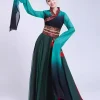 costume de danse folklorique traditionnelle chinoise pour femmes, vêtements de danse yangko pour adultes, broderie élégante, vêtements d'entraînement pour spectacle de danse