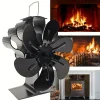 Ventilateur de poêle à chaleur Eco silencieux noir 6 pales bûche brûleur à bois ventilateur de cheminée Distribution de chaleur efficace réchauffeur d’hiver maison Ventilateur de poêle à chaleur Eco silencieux noir 6 pales bûche brûleur à bois ventilateur de cheminée Distribution de chaleur efficace réchauffeur d’hiver maison