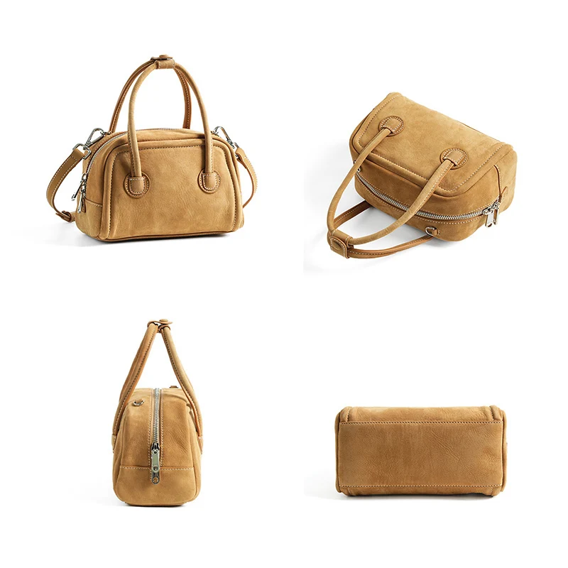 sac à main pour femme d'inspiration vintage en cuir de vachette de première qualité, fourre tout à poignée supérieure, finition mate, sac à bandoulière à sangle unique sac à main pour femme d'inspiration vintage en cuir de vachette de première qualité, fourre tout à poignée supérieure, finition mate, sac à bandoulière à sangle unique