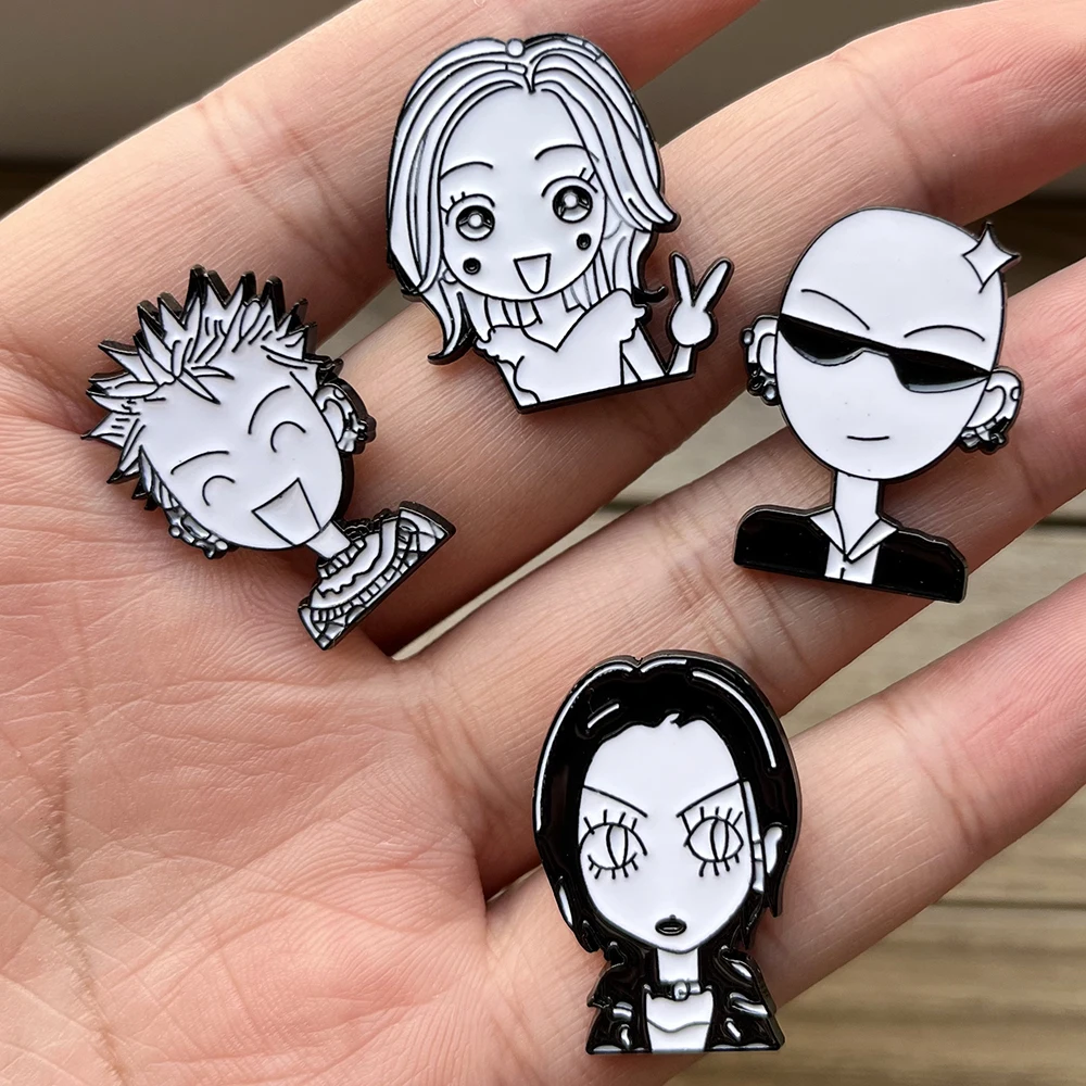 ensemble de badges de broche de dessin animé japonais, 4 pièces, oosaki nana komatsu nana terashima nobuo, bijoux de personnage de dessin animé pour accessoire de vêtements ensemble de badges de broche de dessin animé japonais, 4 pièces, oosaki nana komatsu nana terashima nobuo, bijoux de personnage de dessin animé pour accessoire de vêtements