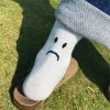 nouvelle marque de marée derrière le visage qui pleure a b chaussettes créatives drôles sport couleur pure couples chaussettes marée coton chaussettes hommes femmes