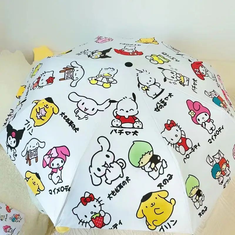 nouveau sanrio parapluie kawaii kuromi dessin animé pare soleil automatique parapluie de soleil protection solaire anti ultraviolet parapluie pliant nouveau sanrio parapluie kawaii kuromi dessin animé pare soleil automatique parapluie de soleil protection solaire anti ultraviolet parapluie pliant