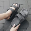 hommes décontracté antidérapant diapositives été massage tongs salle de bain plage pantoufle mode semelle souple femme sandales chaussures pantoufles2025
