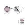 ensembles de clous et boutons de manchette de smoking pour hommes, cristal noir, boutons de manchette de mariage, biscuits en pierre d'opale, cadeau de toilettage violet