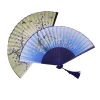 Éventail pliant chinois et japonais en bambou, style vintage, indépendant, pour femme, cadeaux de ix, artisanat d'art