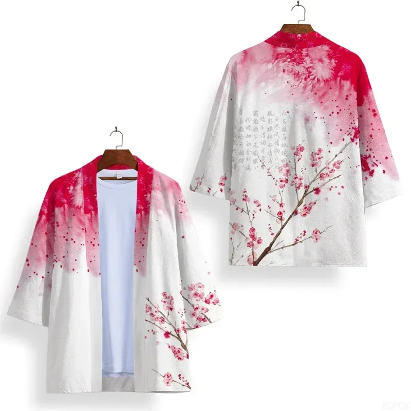 kimono unisexe noir et blanc, cosplay samouraï, hauts tendance, cardigan décontracté, costume yukata, streetwear japonais, vêtements traditionnels kimono unisexe noir et blanc, cosplay samouraï, hauts tendance, cardigan décontracté, costume yukata, streetwear japonais, vêtements traditionnels