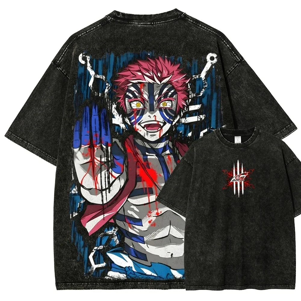 25 nouveau populaire anime hit show lavé vintage akaza t shirt manga graphique vêtements pour hommes coton surdimensionné à manches courtes t shirts hauts 25 nouveau populaire anime hit show lavé vintage akaza t shirt manga graphique vêtements pour hommes coton surdimensionné à manches courtes t shirts hauts