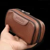 sac pour pipe à tabac, pochette pour hommes, mallette de rangement en cuir pu pour deux tuyaux, briquet de voyage en plein air, outils pour fumer du tabac
