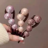 pince à cheveux torsadée en perles élégantes pour femmes, porte cheveux longs, épingle à cheveux, cordon doux, ornement de cheveux, bande de sauna, accessoires de mode