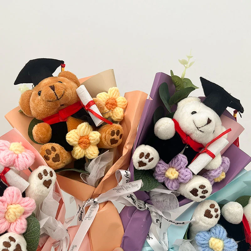 bouquet de fleurs en crochet ours kawaii, cadeaux de remise de diplôme, bouquet de fleurs artificielles, décoration de maison, cadeau pour invités de mariage, fournitures de fête bouquet de fleurs en crochet ours kawaii, cadeaux de remise de diplôme, bouquet de fleurs artificielles, décoration de maison, cadeau pour invités de mariage, fournitures de fête
