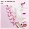 mini pince à cheveux avec nœud rose, 18 pièces, jolie princesse, style ballet, ruban, coiffure, petite pince polyvalente