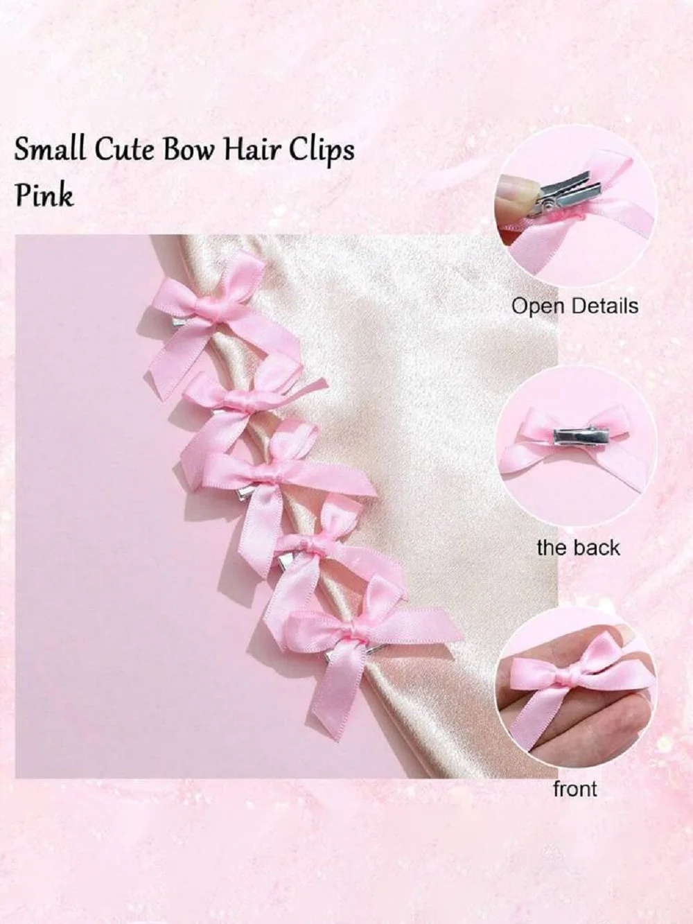 mini pince à cheveux avec nœud rose, 18 pièces, jolie princesse, style ballet, ruban, coiffure, petite pince polyvalente mini pince à cheveux avec nœud rose, 18 pièces, jolie princesse, style ballet, ruban, coiffure, petite pince polyvalente