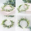bandeau de fleurs de printemps, couronnes de fleurs bohème, guirlande florale, fausses roses, couronnes de mariage tressées, serre tête de vigne, ornement de cheveux