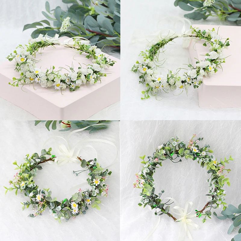 bandeau de fleurs de printemps, couronnes de fleurs bohème, guirlande florale, fausses roses, couronnes de mariage tressées, serre tête de vigne, ornement de cheveux bandeau de fleurs de printemps, couronnes de fleurs bohème, guirlande florale, fausses roses, couronnes de mariage tressées, serre tête de vigne, ornement de cheveux