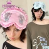 mikumn harajuku japonais kawaii dessin animé yeux strass volants sommeil masque pour les yeux femme filles mignon doux dormir cache yeux