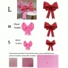 grand nœud rose rouge pour ou mariage, décoration de fête prénuptiale, anniversaire, noël, porte, décoration de maison, nœud papillon
